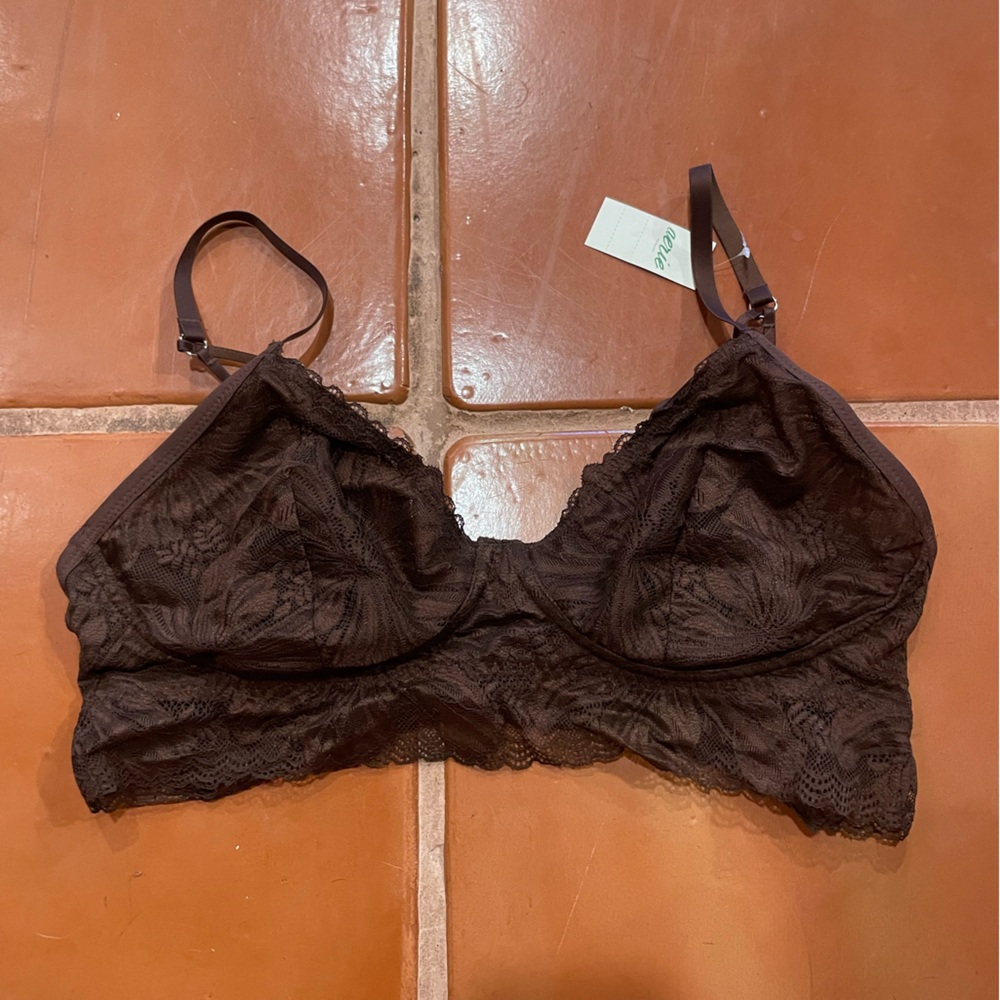 Aerie Dark Brown Lace Bralette